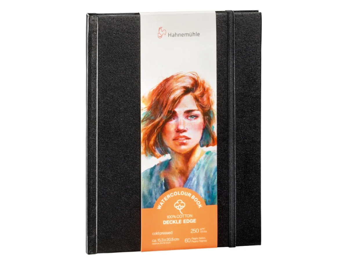 HAHNEMÜHLE WATERCOLOUR DECKLED EDGE BOOK 250GRAM 15,3X20,5CM 1