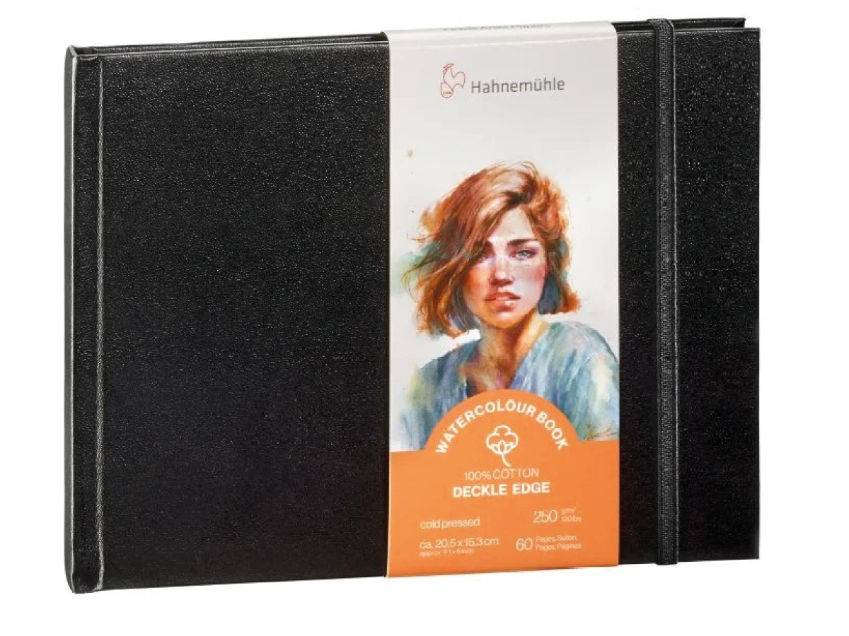 HAHNEMÜHLE WATERCOLOUR DECKLED EDGE BOOK 250GRAM 20,5X15,3CM 1