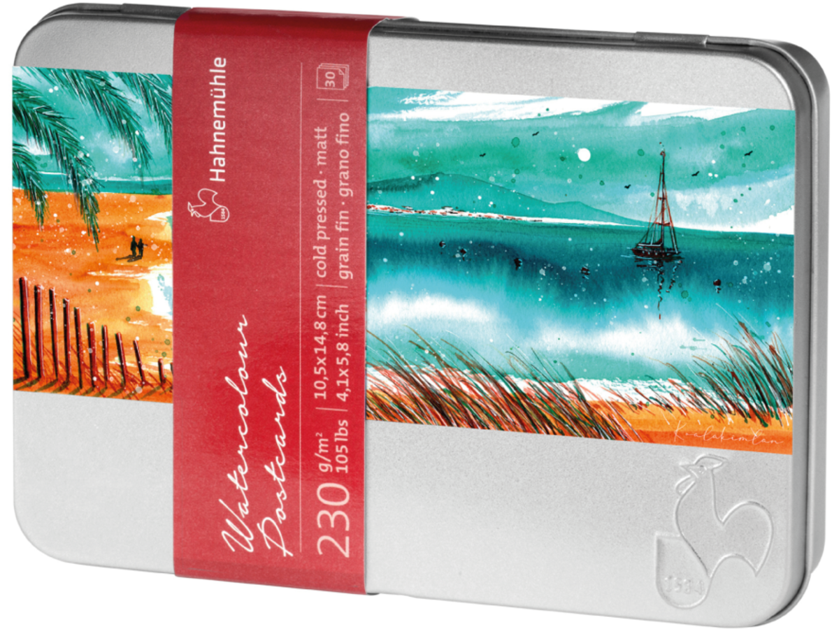 HAHNEMÜHLE AQUARELL POSTKARTEN A6 30 BLÄTTER MATT 1