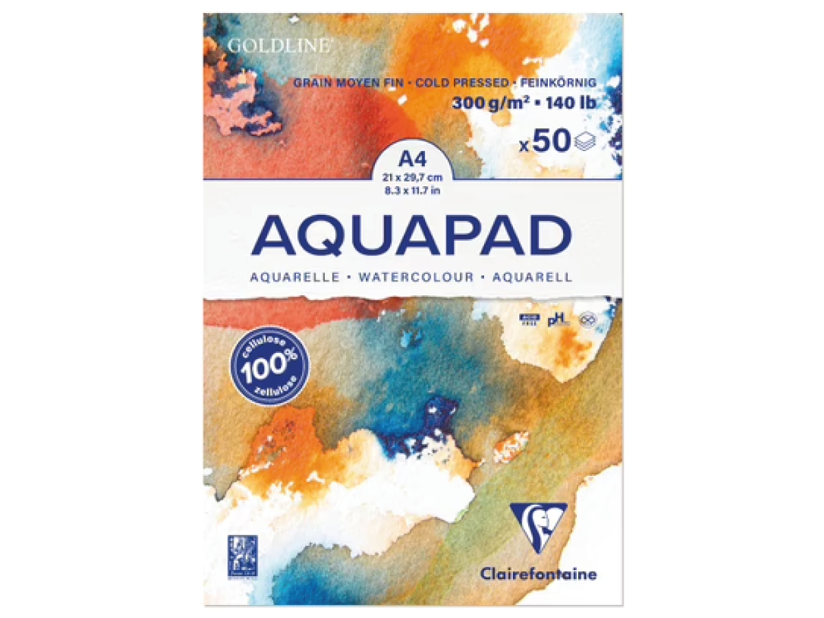 CLAIREFONTAINE GOLDLINE AQUAPAD BLOCK A4 300 GRAMM 50BLATT 1