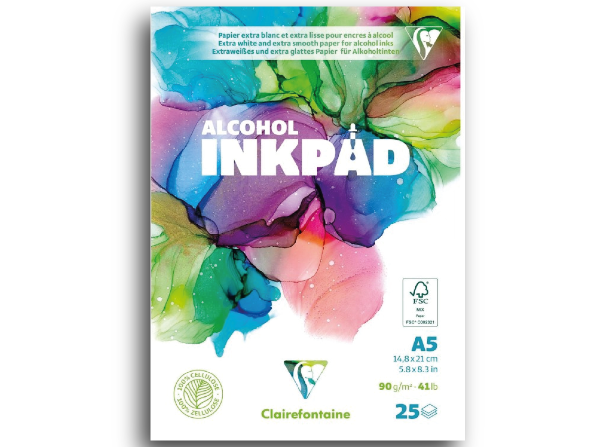 CLAIREFONTAINE ALCOHOL INKPAD A5 90 GRAMM 25 BLÄTTER BLOCK 1