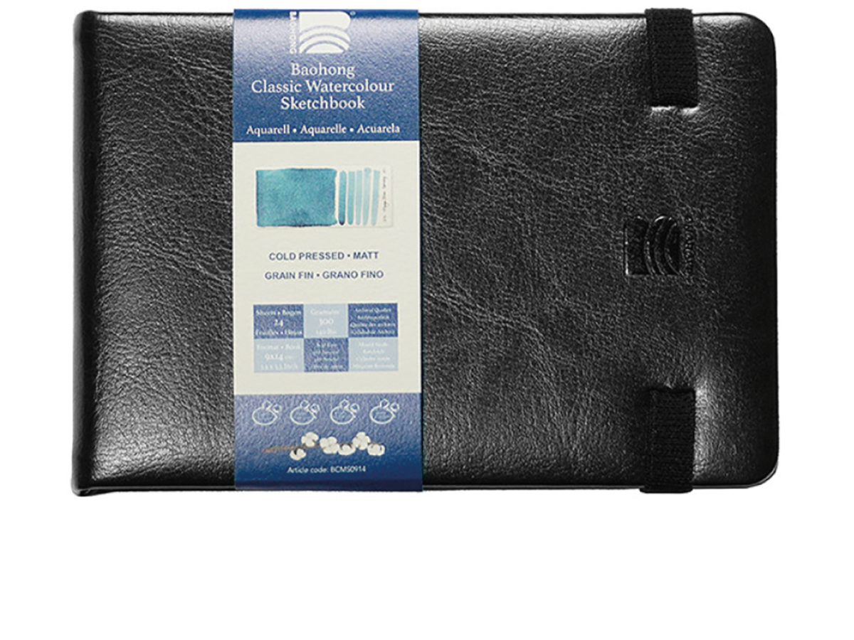 BAOHONG AQUARELLPAPIER CLASSIC SKETCHBOOK 9X14CM COLD PRESSED 24 BLATT 1