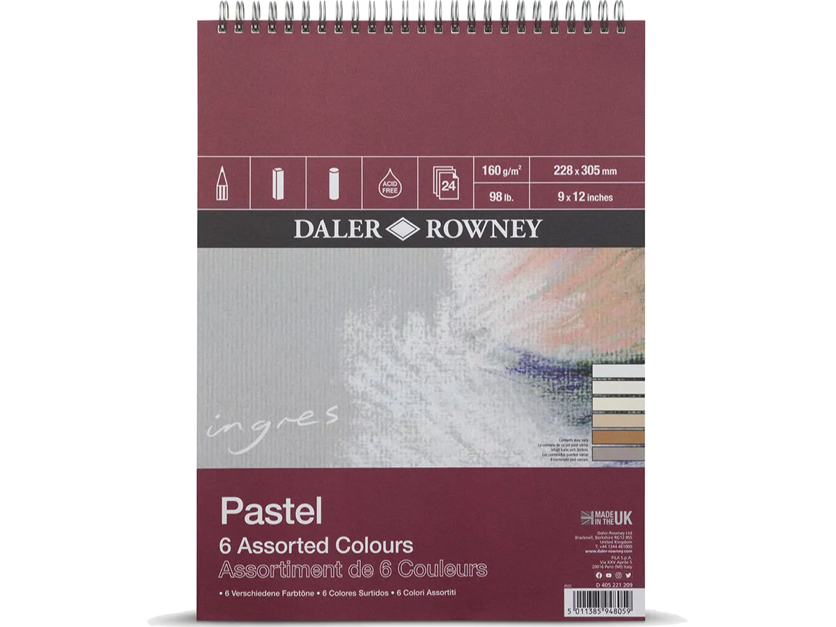 DALER ROWNEY INGRESBLOCK ZEICHENPAPIER 23X30CM 6 FARBEN 1
