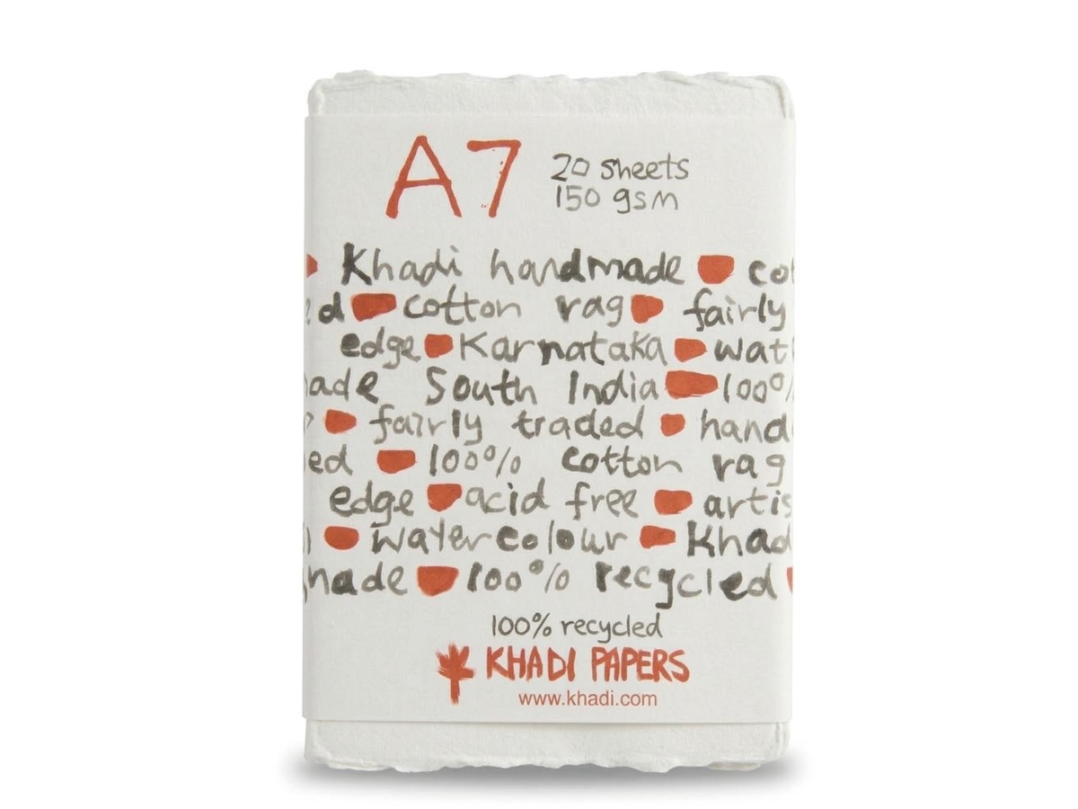 KHADI INDIA HADERNPAPIER 150G/M² A7 20 BLATT 1
