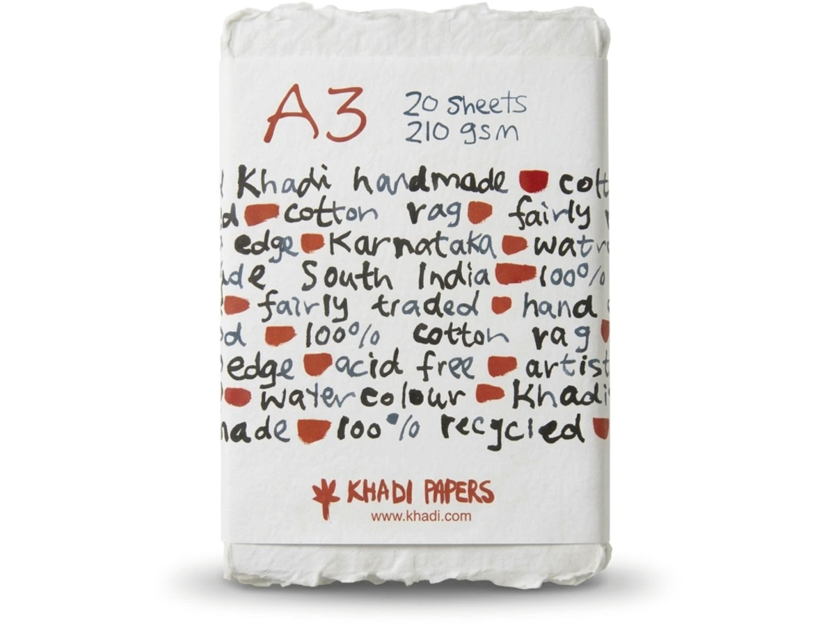 KHADI INDIA HADERNPAPIER 210G/M² A3 20 BLATT 1