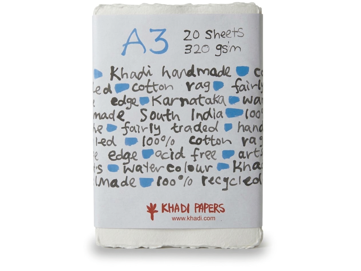 KHADI INDIA HADERNPAPIER 320G/M² A3 20 BLATT 1