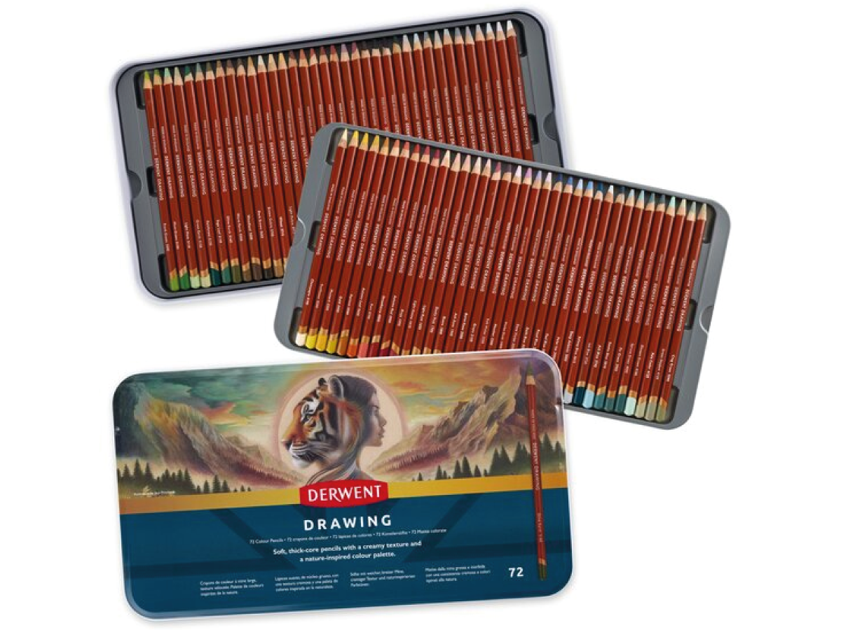 DERWENT DRAWING POTLODEN SET 72X 1
