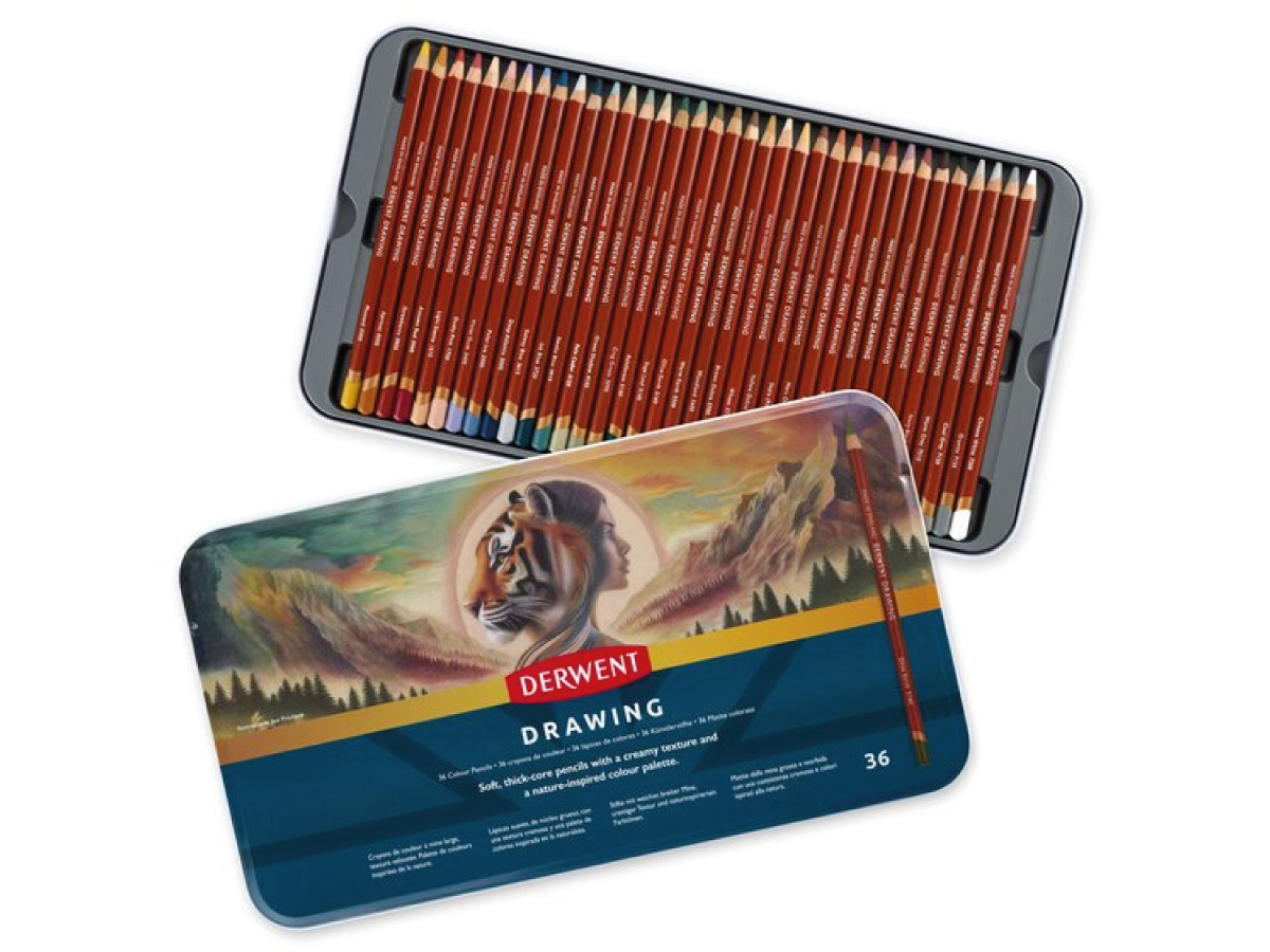DERWENT DRAWING POTLODEN SET 36X 1