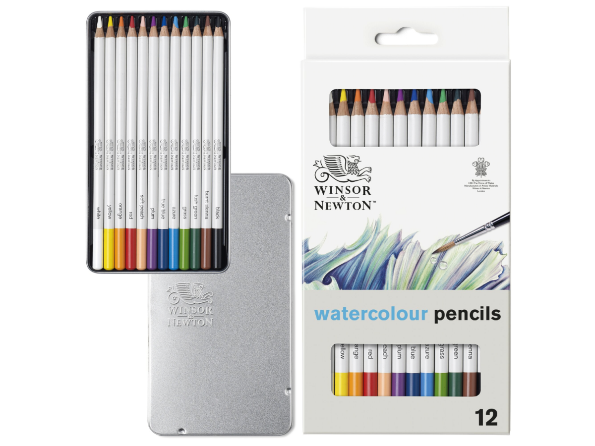 WINSOR & NEWTON  PRECISION WATERCOLOUR PENCIL SET 12X 1