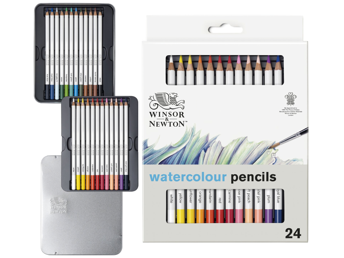 WINSOR & NEWTON PRECISION WATERCOLOUR PENCILS SET 24X 1
