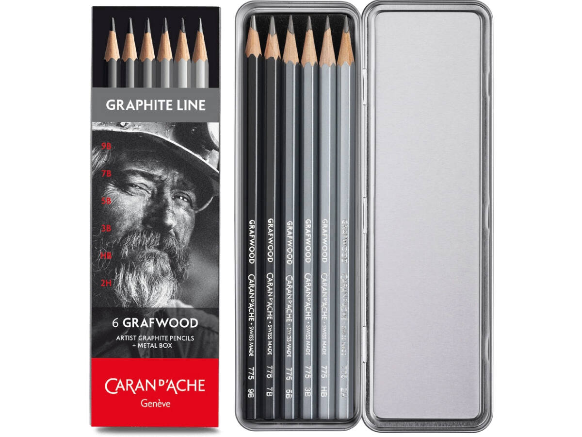 CARAN D'ACHE GRAFWOOD ARTIST BLEISTIFT SET 6 STÜCK 1