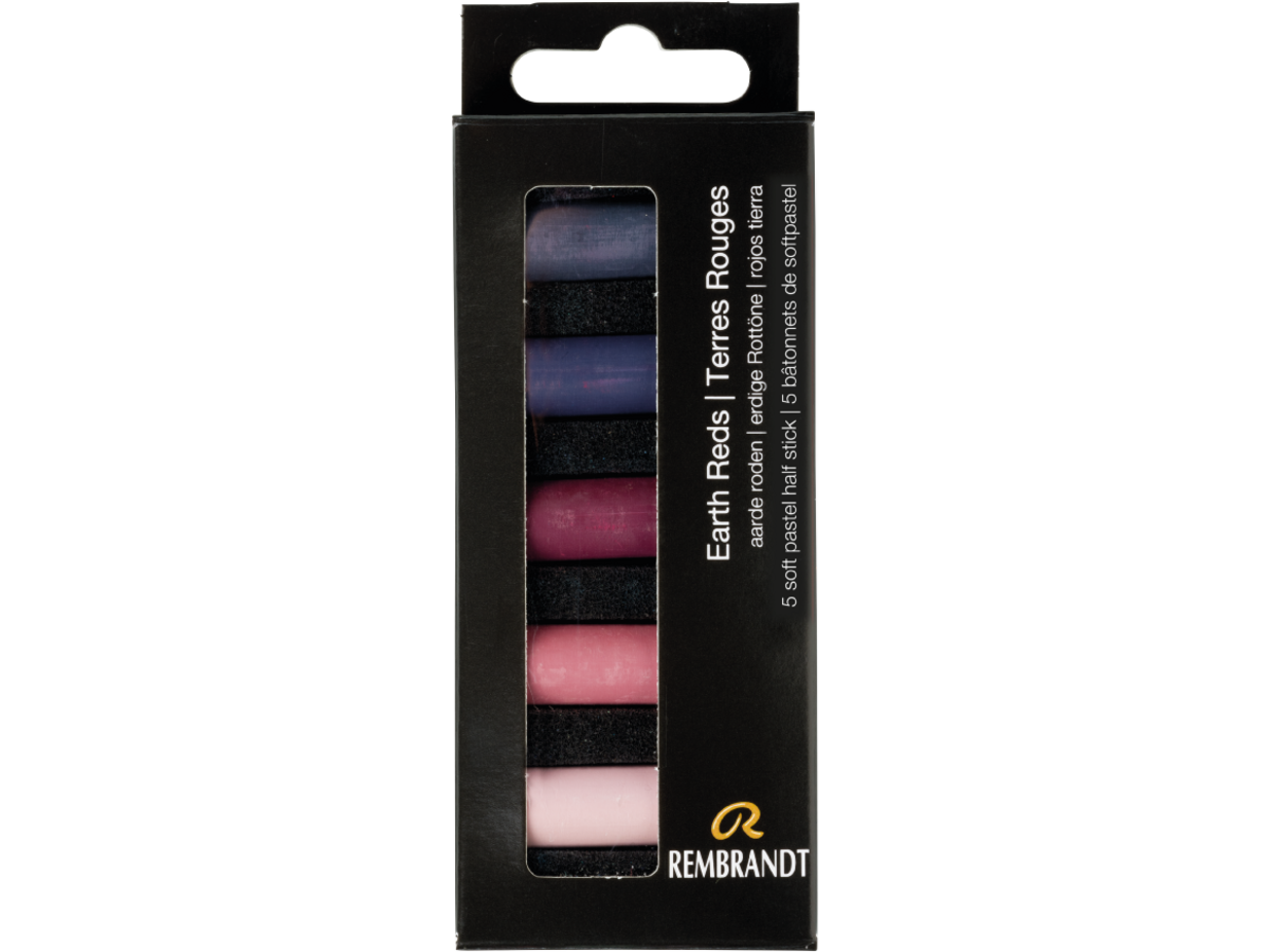 REMBRANDT SOFTPASTEL SET EARTH REDS HALBE KREIDEN 5X 1