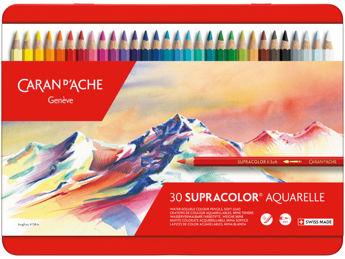 CARAN D'ACHE SUPRACOLOR AQUARELLSTIFTE 30 STÜCK 1