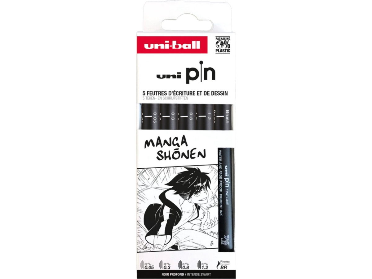 UNI-BALL PIN FINELINER SET MANGA SHONEN 5 STÜCK 1