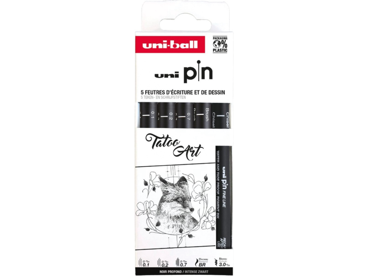 UNI-BALL PIN FINELINER SET MANGA TATOO ART 5X 1