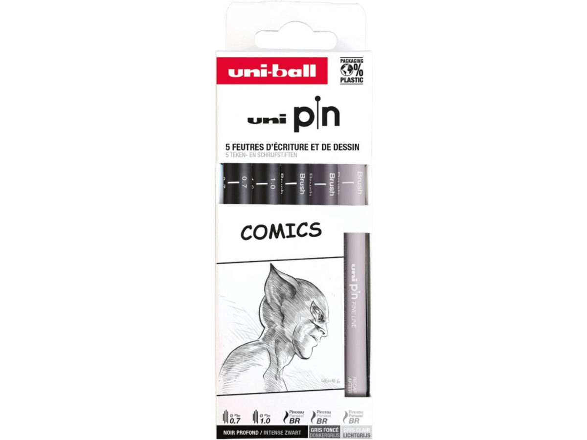 UNI-BALL PIN FINELINER SET MANGA COMICS 5X 1