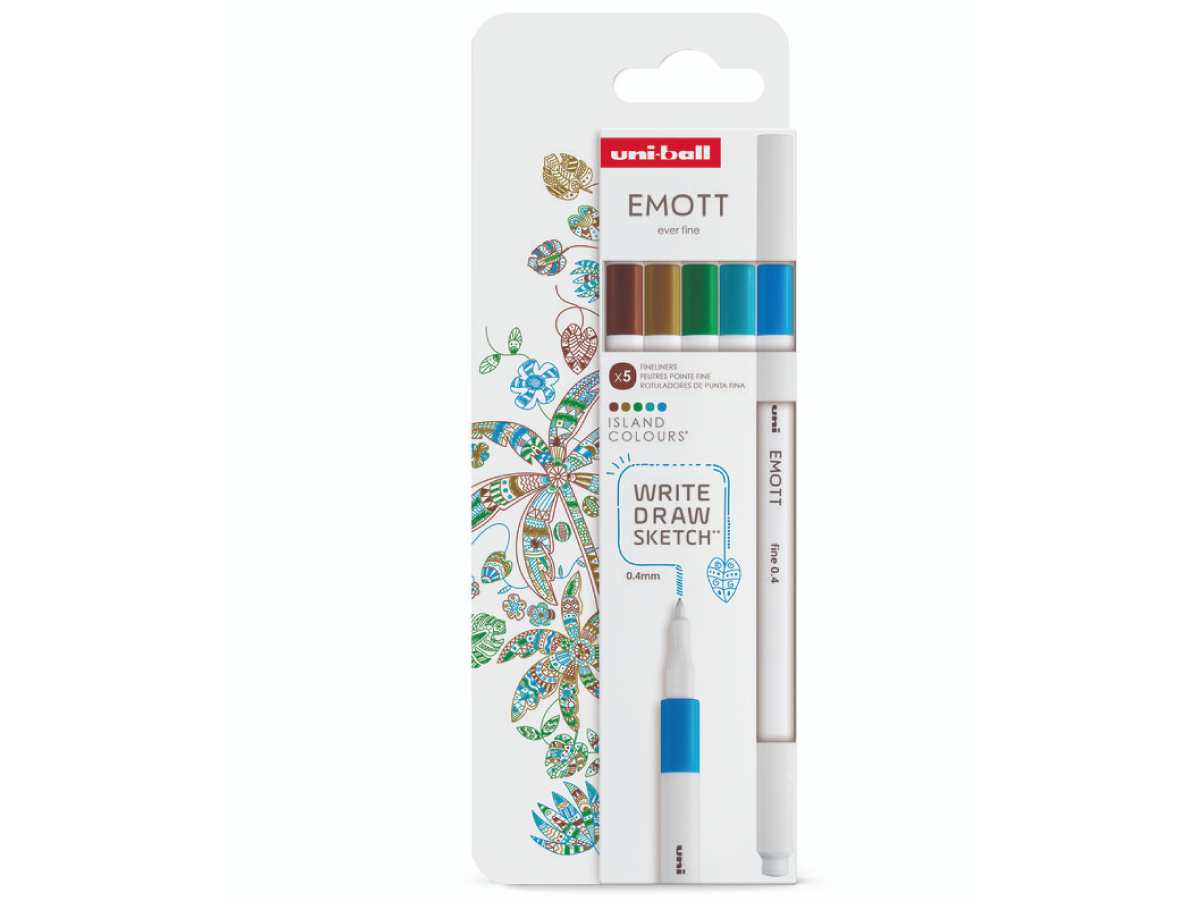 UNI-BALL EMOTT FINELINERSET CANDY POP COLORS 5X 1
