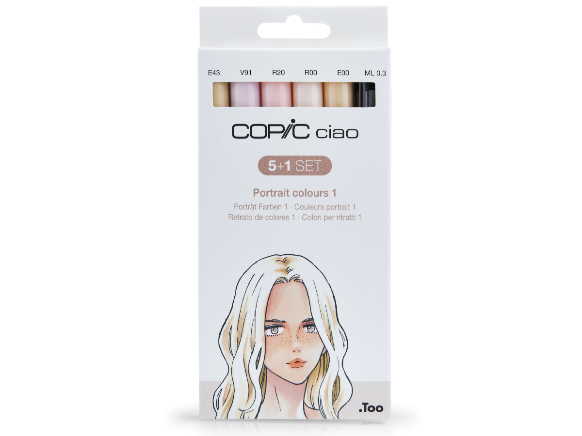 COPIC CIAO MARKERSET 5+1 MULTILINER PORTRAIT COLOURS 1 1