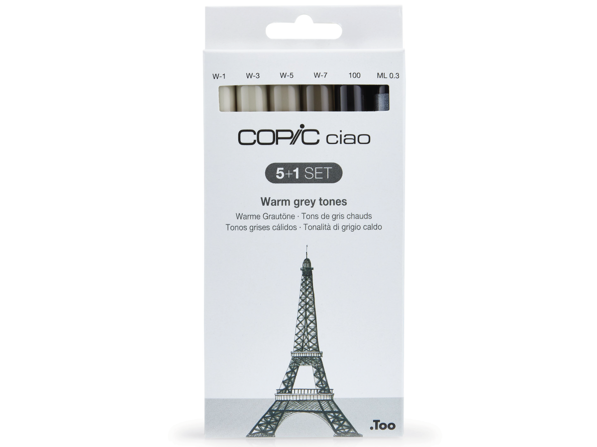 COPIC CIAO SET 5+1 MULTILINER WARM GRAY TONES 1