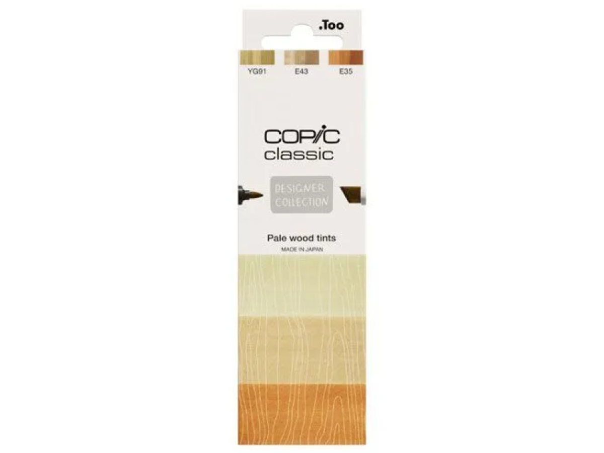 COPIC CLASSIC MARKER SET DESIGNER COLLECTION PALE WOOD TINTS 3X 1