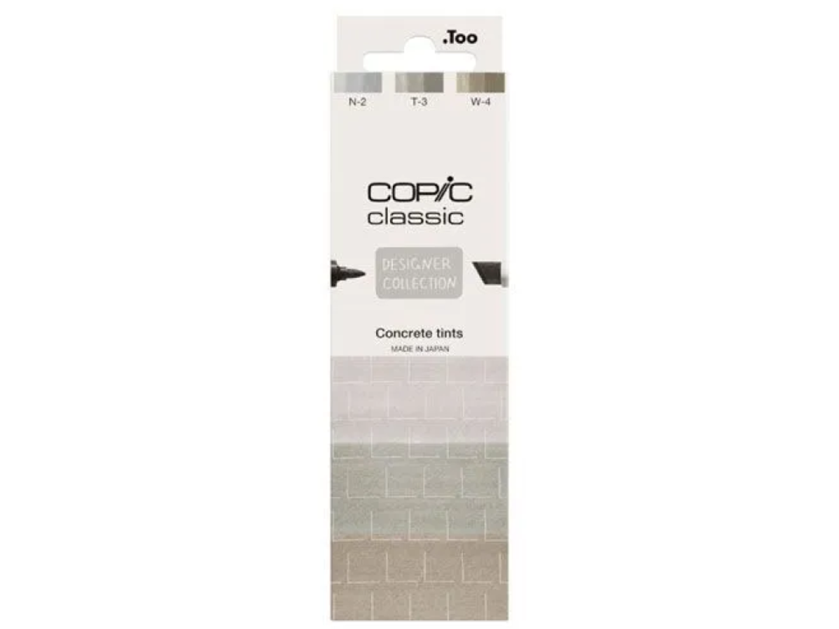 COPIC CLASSIC MARKER SET DESIGNER COLLECTION CONCRETE TINTS 3X 1