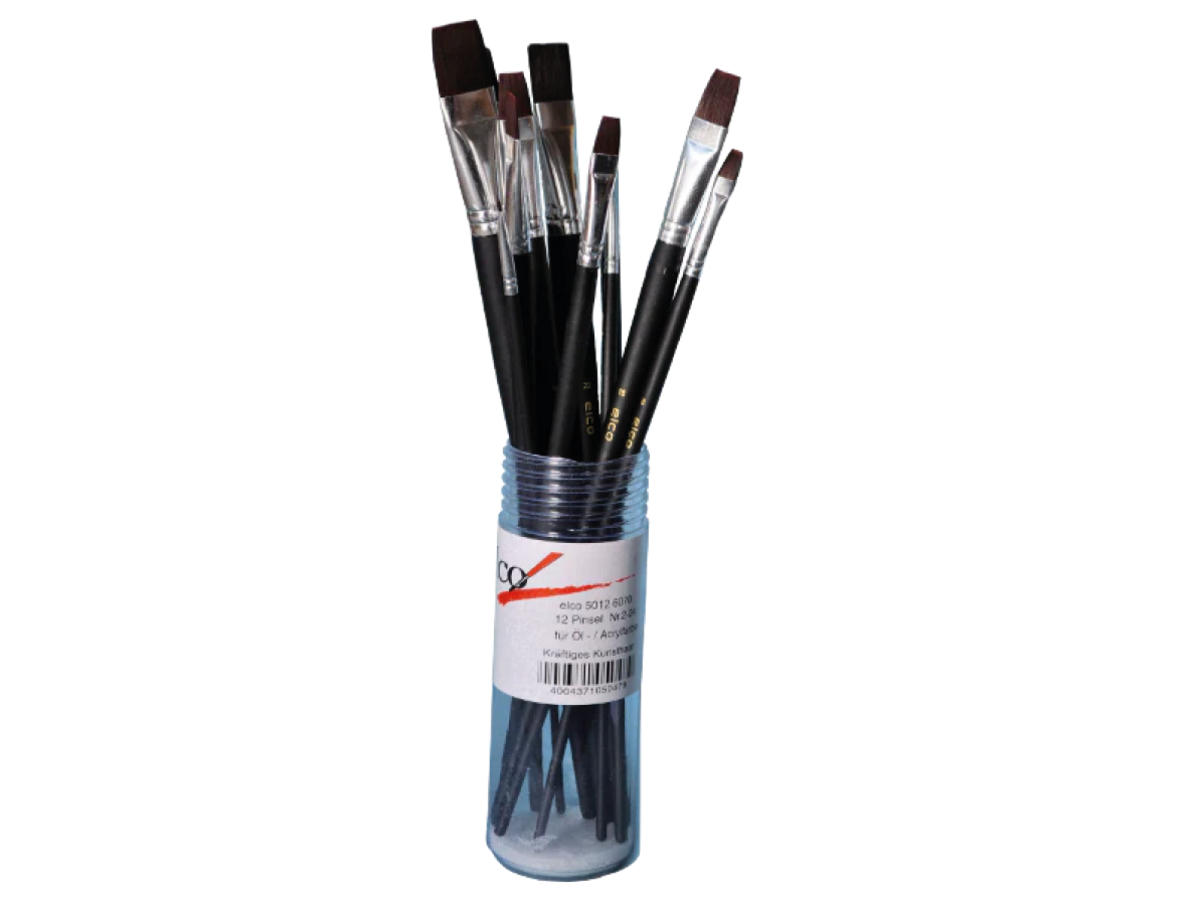 VAN BEEK PINSELSET SYNTHETIK 12X  FLACH 1