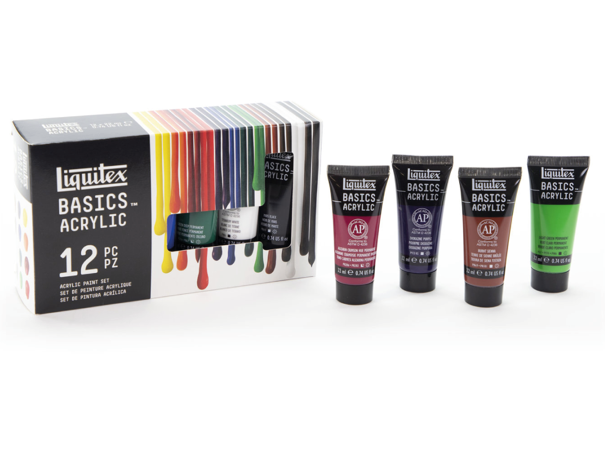 LIQUITEX BASICS ACRYLIC COLOUR SET 12X22ML 1
