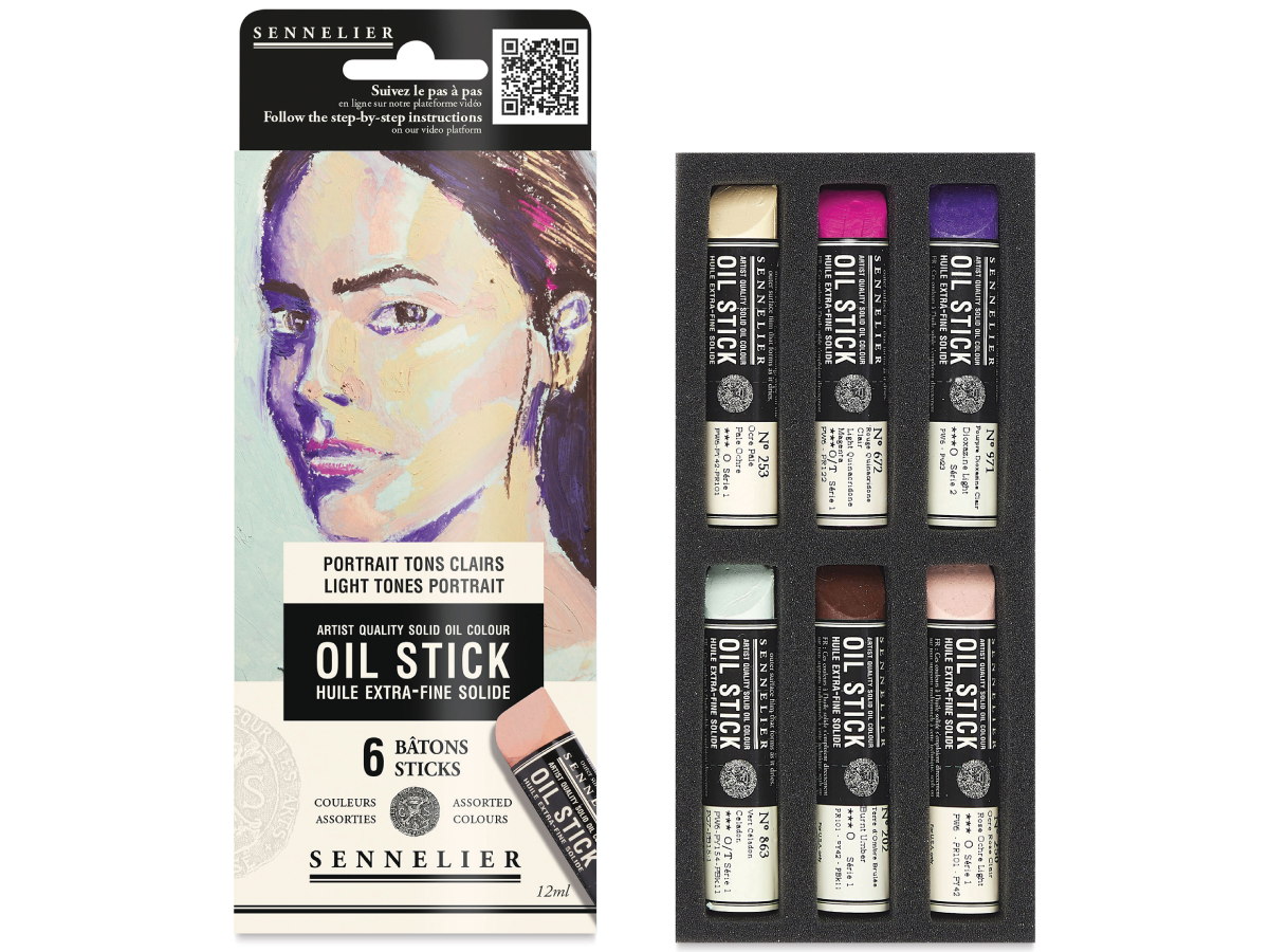 SENNELIER OIL STICK 12ML SET PORTRAIT LIGHT TONES 6X 1