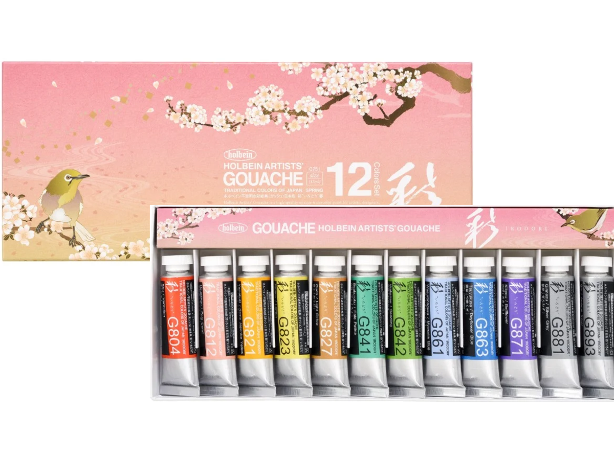 HOLBEIN ARTISTS' GOUACHE IRODORI SPRING 15ML  SET 12X 1