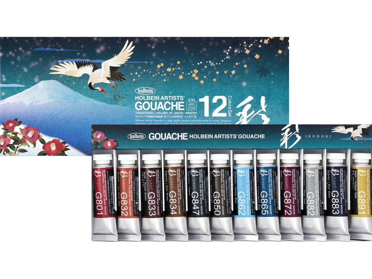 HOLBEIN ARTISTS' GOUACHE IRODORI WINTER 15ML SET 12X 1