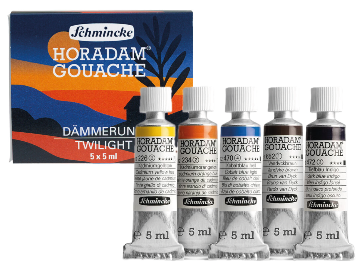 SCHMINCKE HORADAM GOUACHE SET DÄMMERUNG 5X 5ML WECK=WECK 1