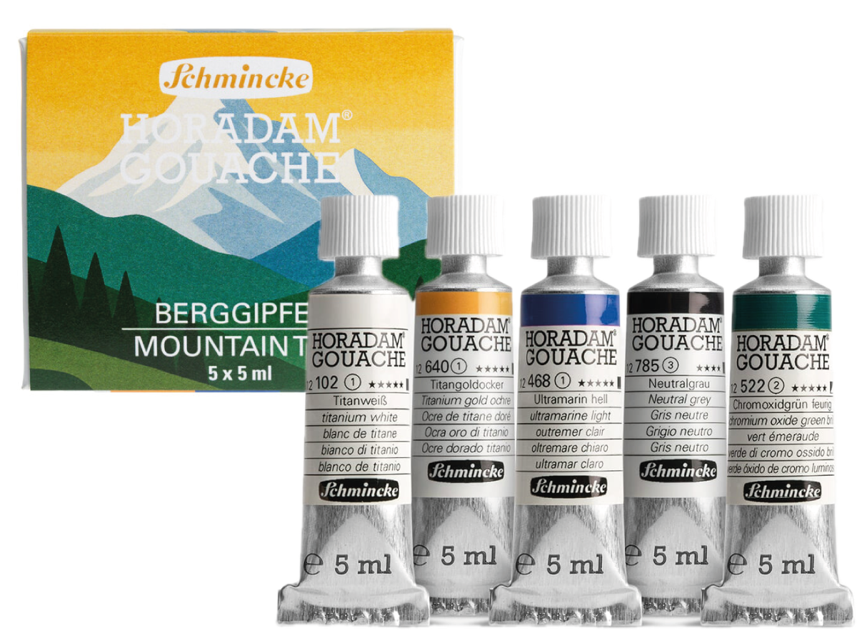 SCHMINCKE HORADAM GOUACHE SET BERGGIPFEL  5X 5ML WECK=WECK 1