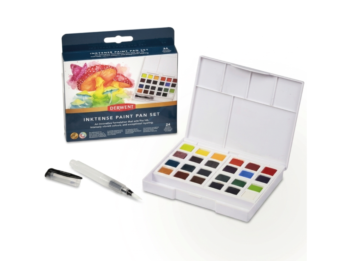 DERWENT AQUARELLFARBEN SET INKTENSE 24 NÄPFCHEN 1