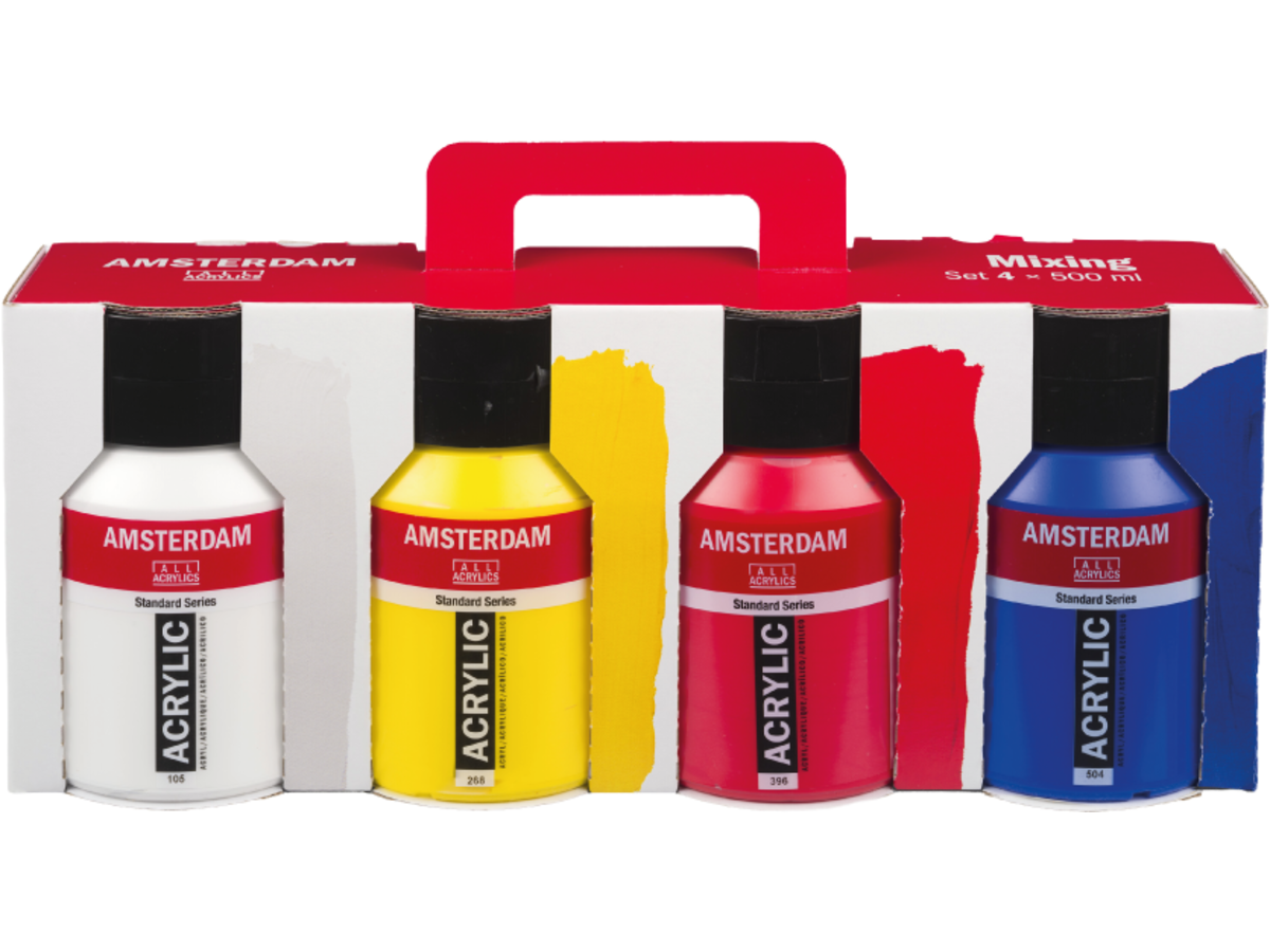 TALENS AMSTERDAM ACRYLFARBE SET MIXING  4 × 500 ML 1