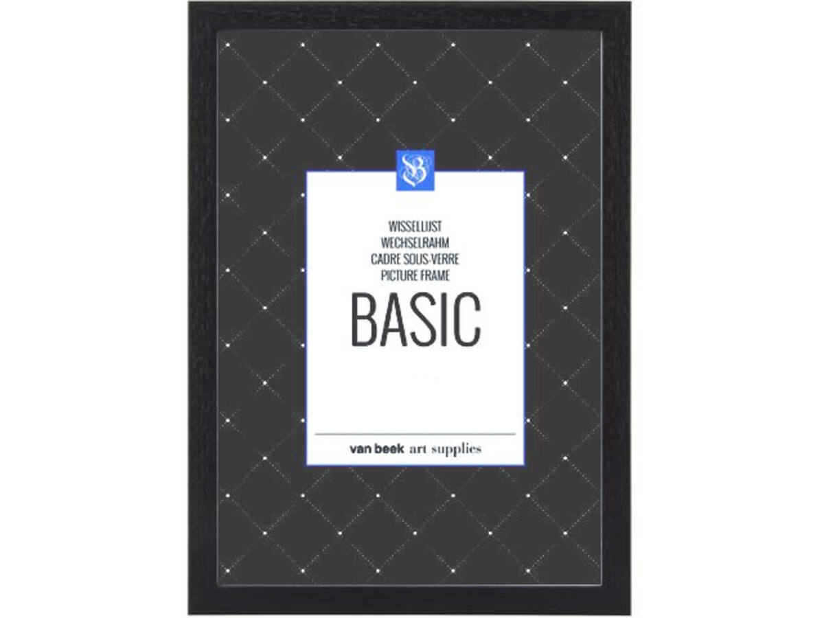 VAN BEEK WECHSELRAHMEN HOLZ BASIC SCHWARZ 59,4X80CM 1