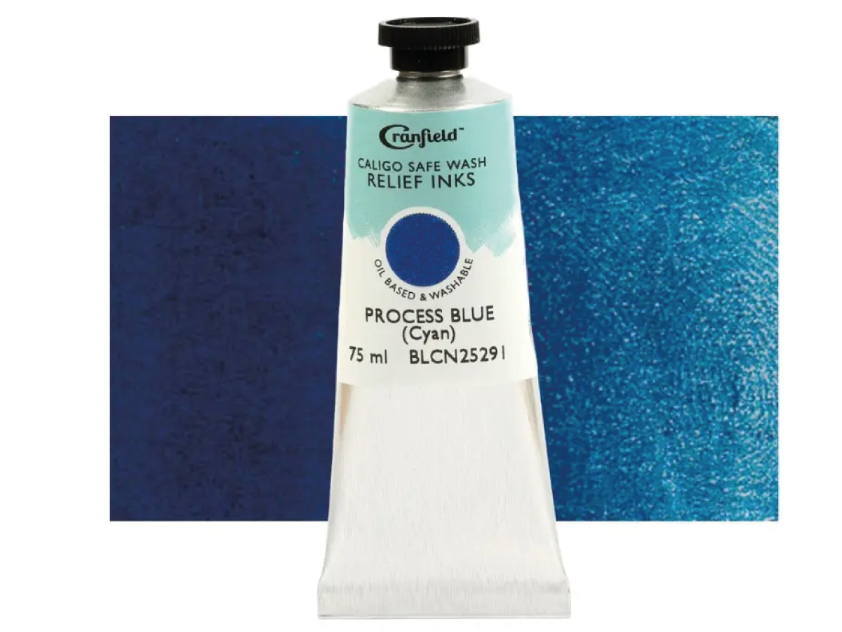 CRANFIELD CALIGO SAFE WASH RELIEF INK 75ML PROCESS BLUE (CYAN) 108 1