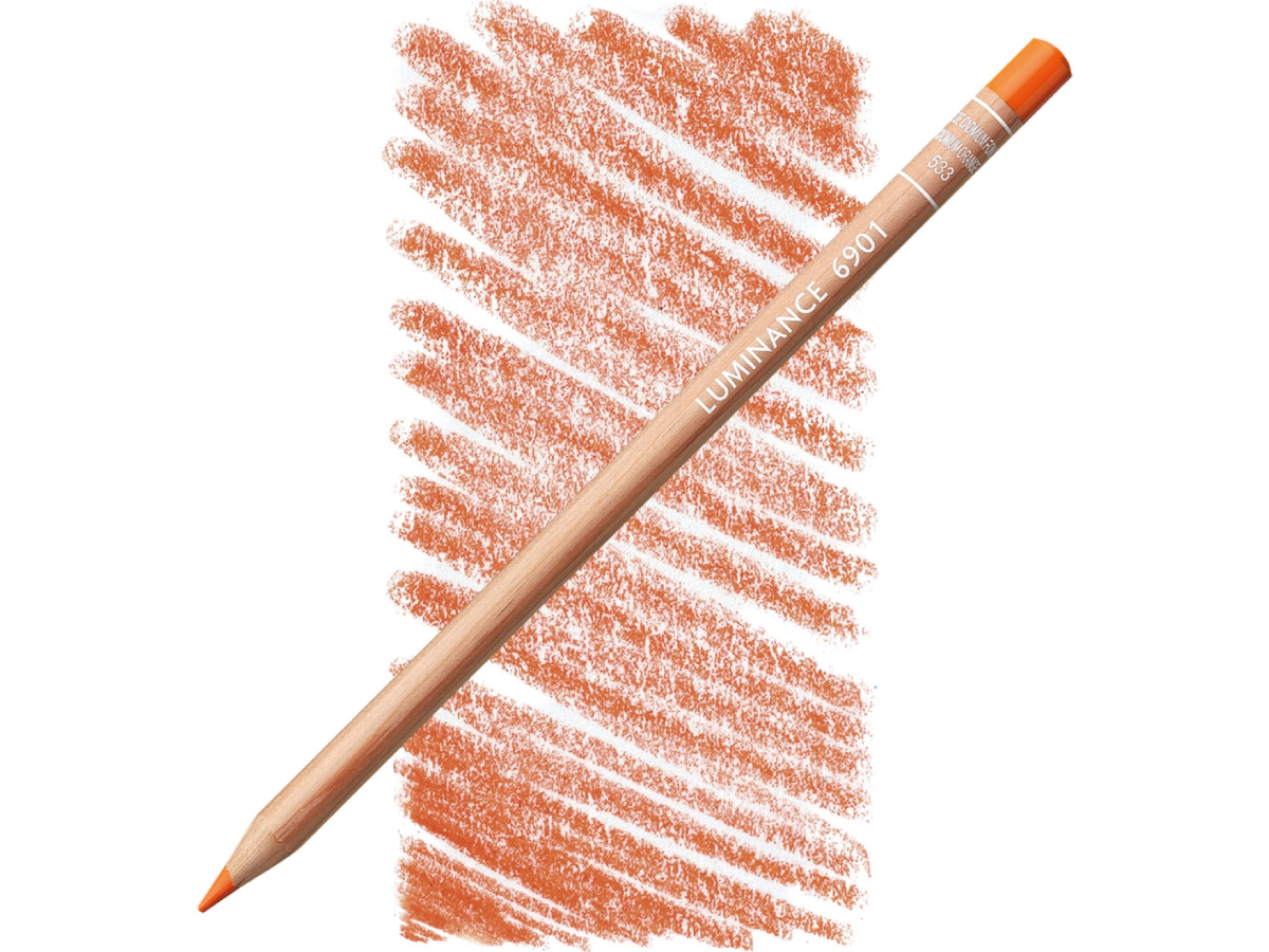 CARAN D'ACHE LUMINANCE POTLOOD 533 KADMIUMORANGE DUNKEL (DARK CADMIUM ORANGE) 1