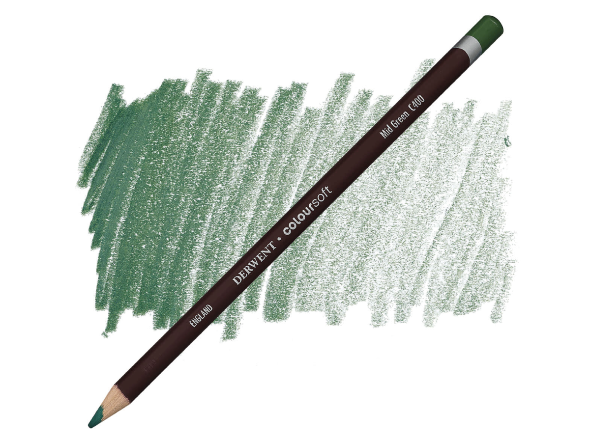 DERWENT COLOURSOFT BUNTSTIFT 400 MID GREEN 1