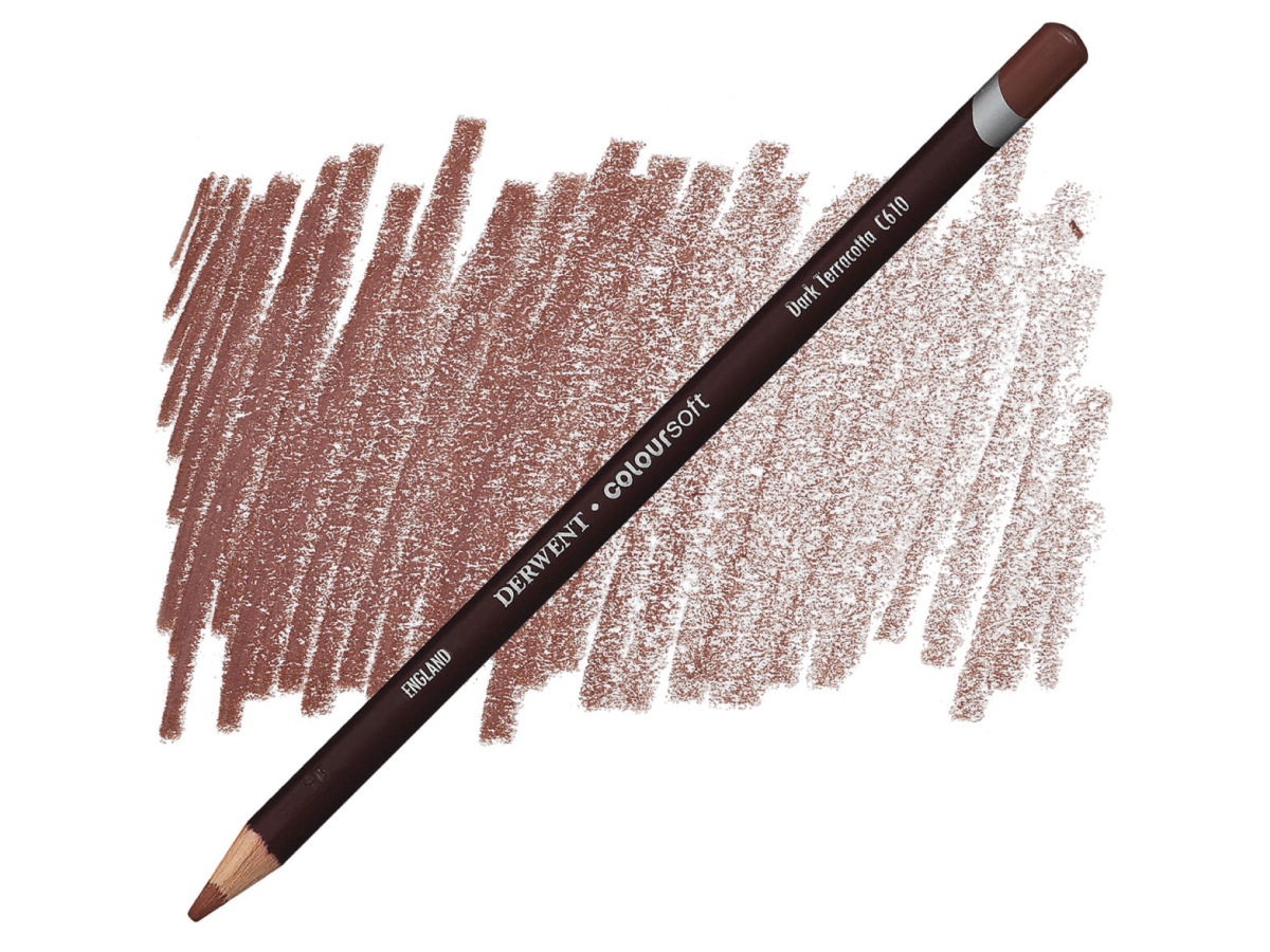 DERWENT COLOURSOFT BUNTSTIFT 610 DUNKEL TERRACOTTA 1