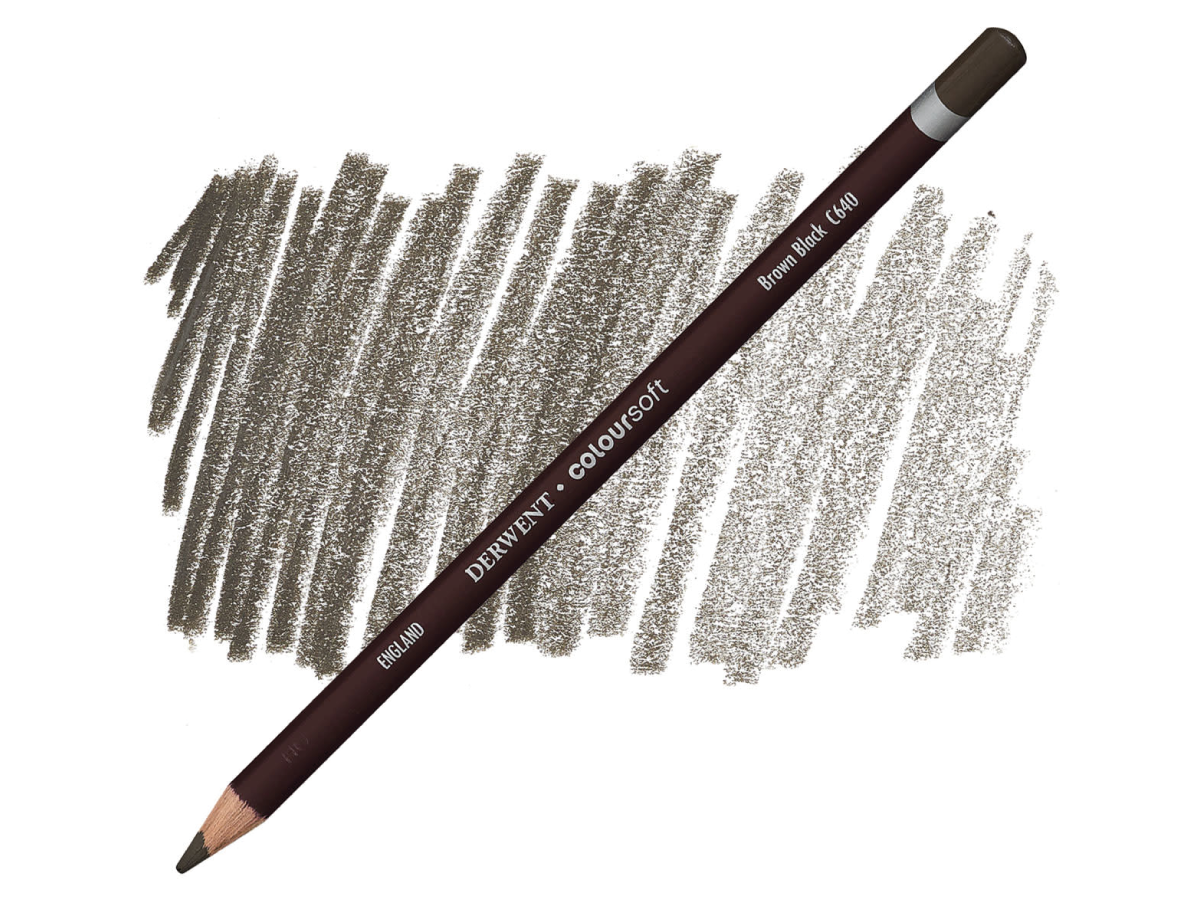 DERWENT COLOURSOFT BUNTSTIFT 640 BRAUN SCHWARZ 1