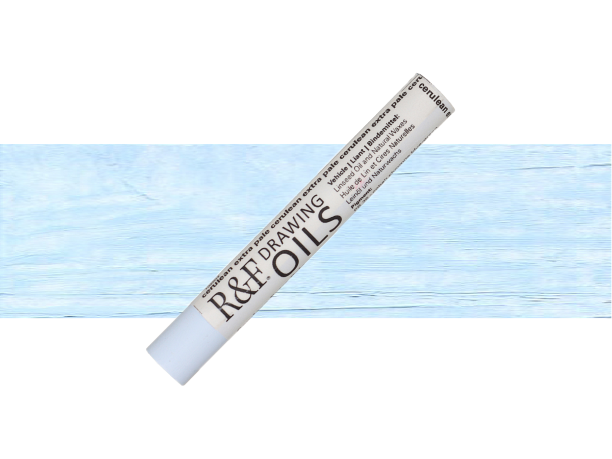 R&F DRAWING OIL STICK 12ML CERULEAN EXTRA PALE 108 1