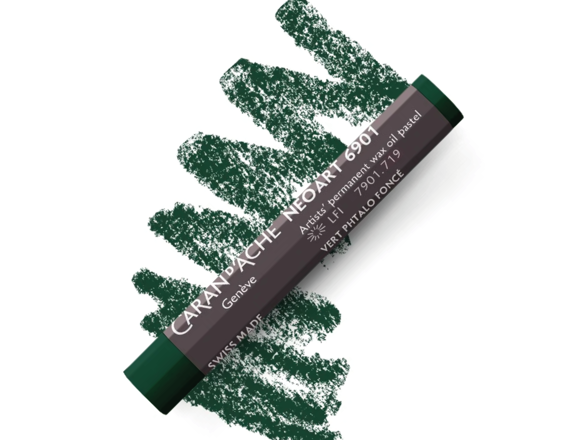 CARAN D'ACHE NEOART 6901 WAX-OIL DARK PHTALOCYANINE GREEN 1