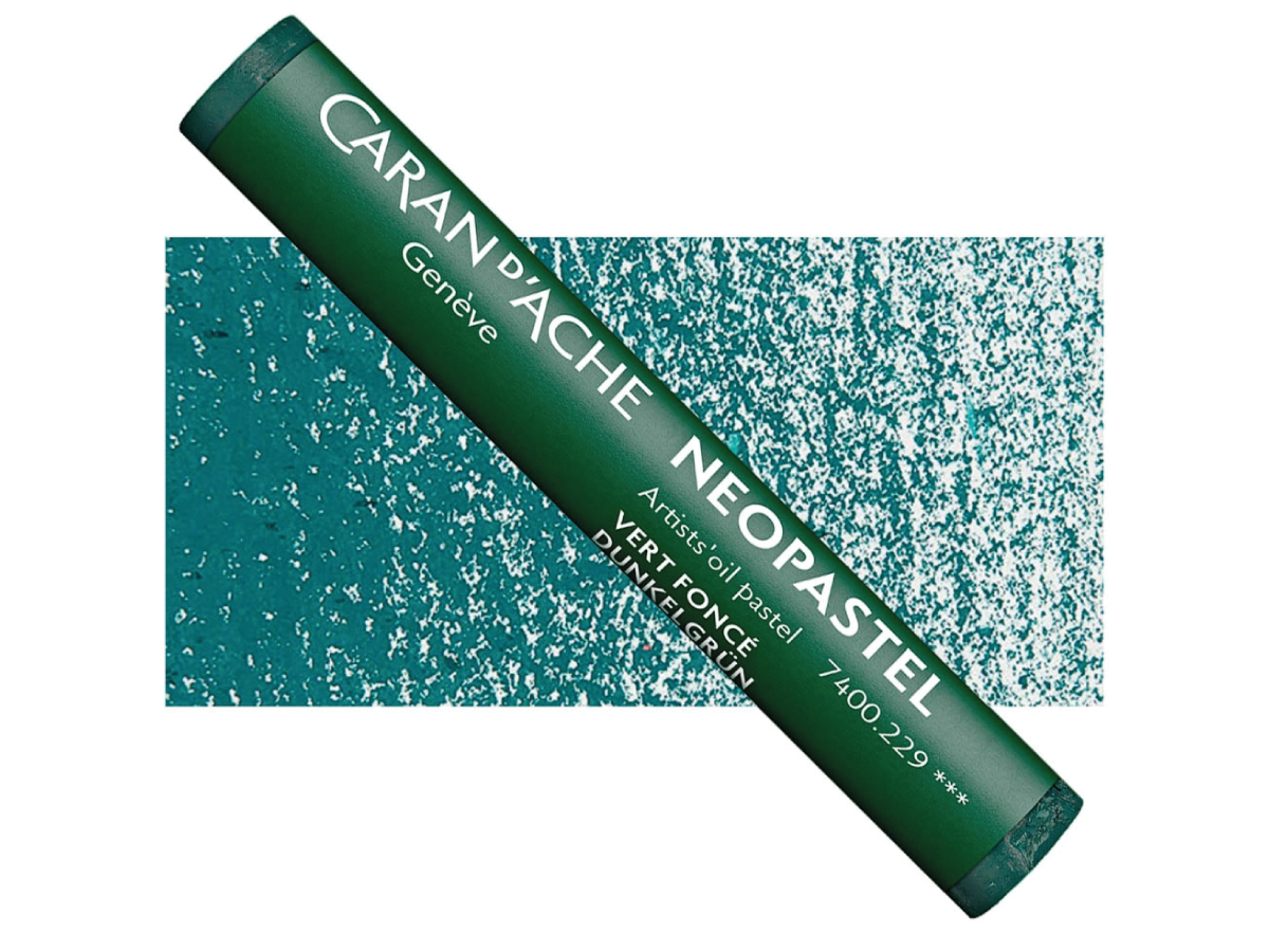 CARAN D'ACHE NEOPASTEL 229 DUNKELGRÜN 1