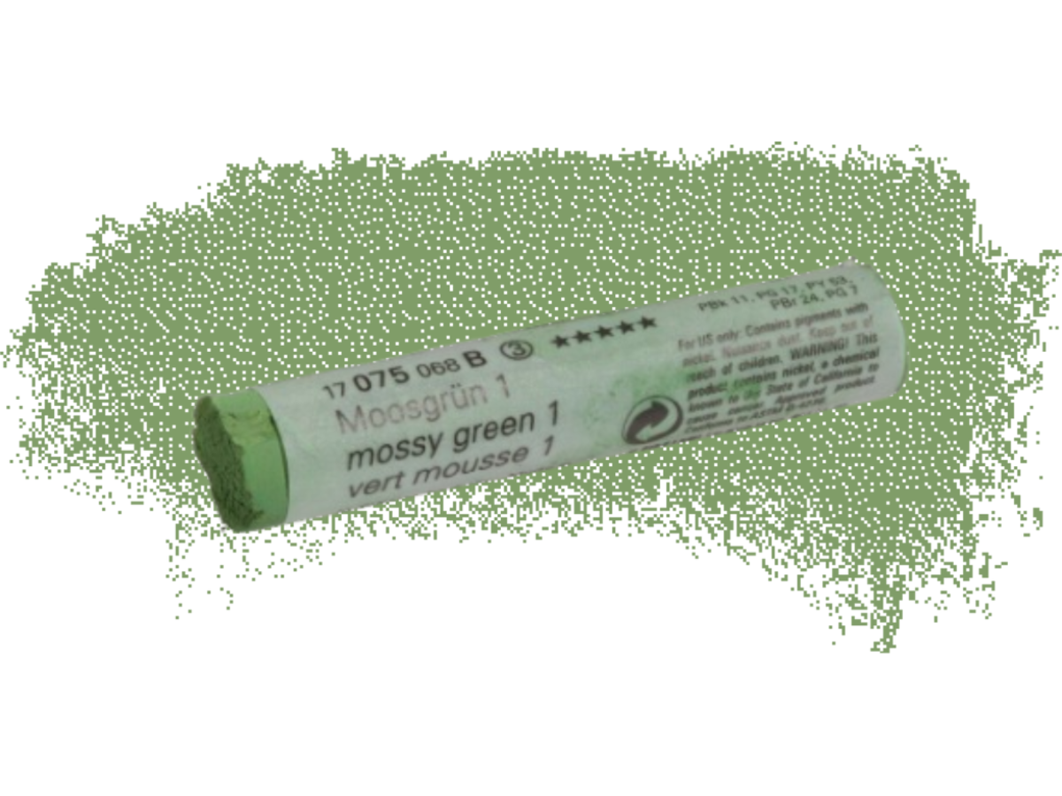 SCHMINCKE WEICHE KÜNSTLER PASTELLFARBE MOOSGRÜN 1 075B 1