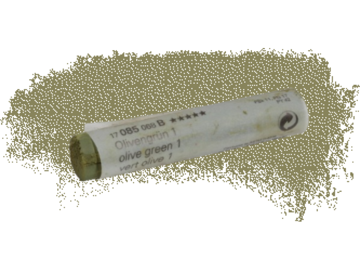 SCHMINCKE WEICHE KÜNSTLER PASTELLFARBE OLIVENGRÜN 1 085B 1