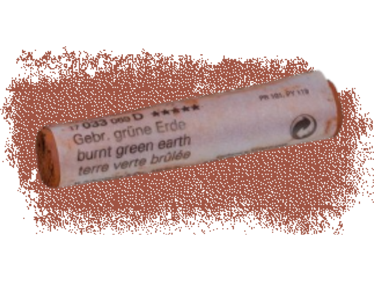 SCHMINCKE WEICHE KÜNSTLER PASTELLFARBE GEBR. GRÜNE ERDE 033D 1