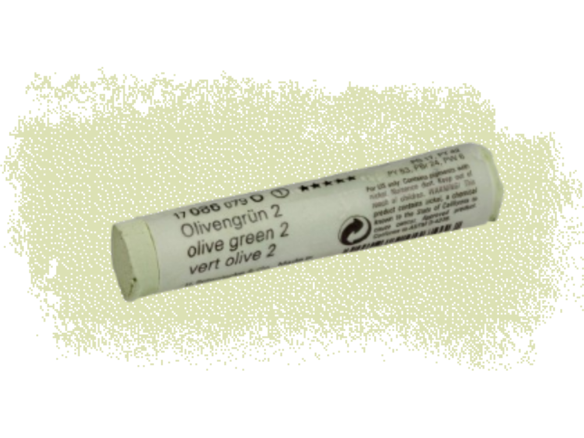 SCHMINCKE WEICHE KÜNSTLER PASTELLFARBE OLIVENGRÜN 2 086O 1