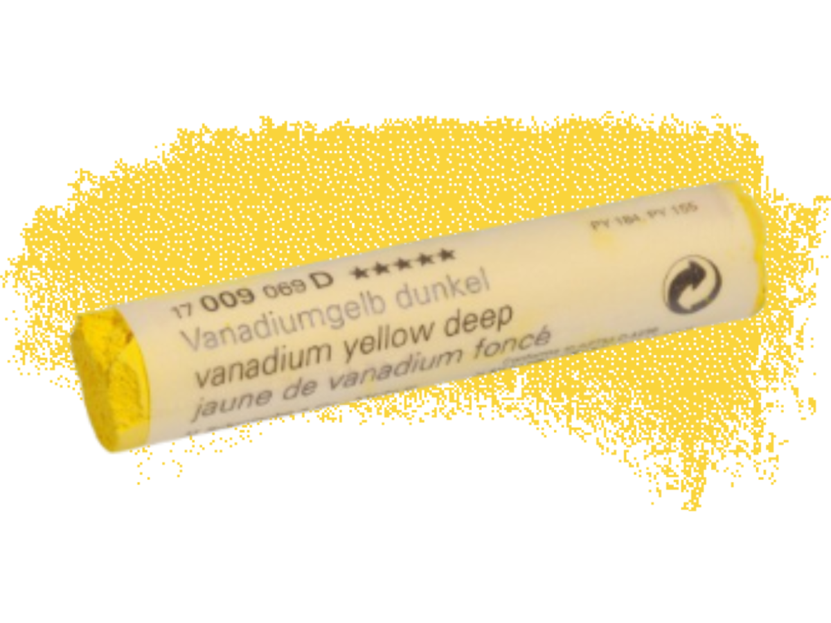 SCHMINCKE WEICHE KÜNSTLER PASTELLFARBE VANADIUM GELB DUNKEL 009D 1