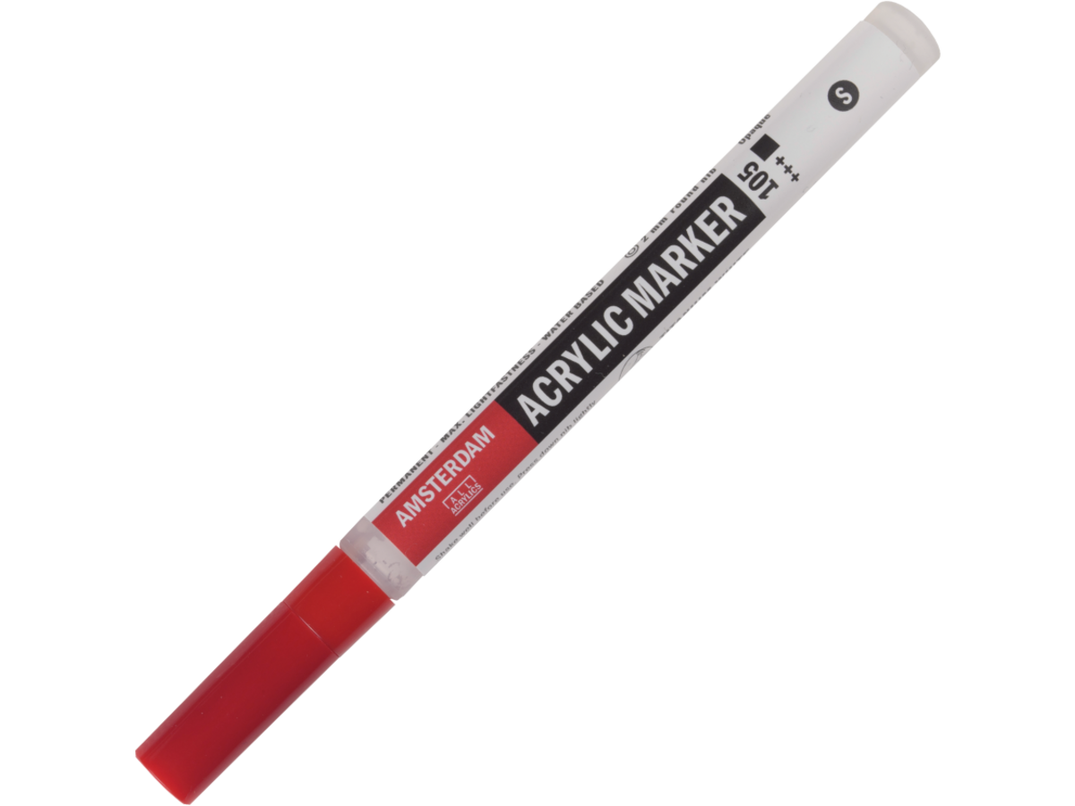 AMSTERDAM ACRYL MARKER 1-2MM RUND TITANWEISS 1