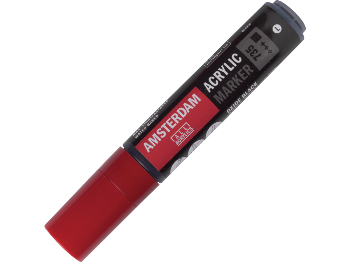 AMSTERDAM ACRYL MARKER 15MM KANTIG OXIDSCHWARZ 1